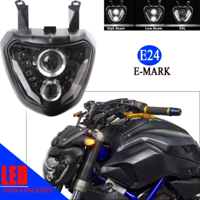 LED Headlight Assembly For 2014 2015 2016 2017 Yamaha MT07 FZ07 MT-07 FZ-07 DRL - Image 1 of 4