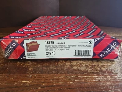Carpeta Clasificación Coloreada Smead SafeSHIELD - Legal 8.5" x 14" 2/5 Foto 1 de 2
