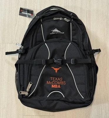 "Mochila para computadora Texas McCombs MBA High Sierra 'Swerve' 17"" UT Longhorns nueva con etiquetas" Foto 1 de 4