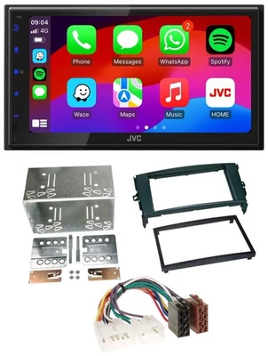 JVC Bluetooth 2DIN MP3 DAB USB Autoradio für Toyota Auris 07-12 schwarz - Bild 1 von 4