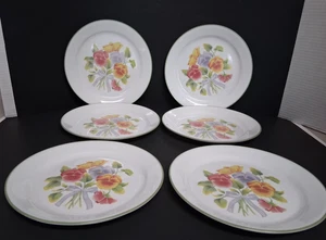 Corelle SUMMER BLUSH 9" STIEFMÜTTERCHENTELLER Mittagessen Salat 6 Stck. - Bild 1 von 11