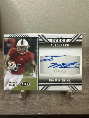 2020 Sage Hit Rookie Autograph [Black] #A13 Tra Minter (Arizona Cardinals) - Image 1 of 2