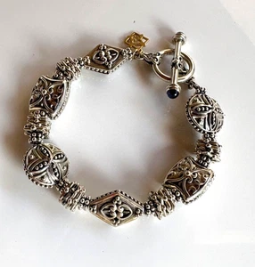 Pulsera gruesa de plata de ley 7 1/2" - Imagen 1 de 6