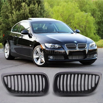 Matte Black Front Kidney Grill Grille for BMW E92 E93 M3 328i 335i Coupe 07-10 - Изображение 1 из 4