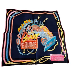 Hermes Carré 45 Chevaloscope Neon Silk Scarf Tags Box Unused. - Picture 1 of 5