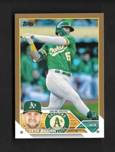 2023 Topps Series 1 SETH BROWN Gold Parallel #/2023 -OAKLAND ATHLETICS- #148 - Picture 1 of 1