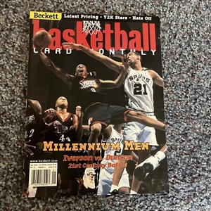 January 2000 BECKETT BASKETBALL MONTHLY ISSUE #114 TIM DUNCAN / ALLEN IVERSON - Picture 1 of 3