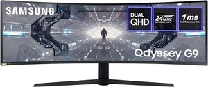 Samsung Odyssey G9 LC49G95TSSRXXU Dual QHD gebogener ultrawide Gaming-Monitor, 49 Zoll