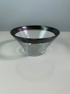 Dorothy Thorpe Candy Dish Mid Century Mod Sterling Silver Rim Apothecary - Picture 1 of 5