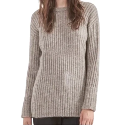 Suéter tejido acanalado Diantha Caresse de lana de yak mohair Theory talla pequeña para mujer Foto 1 de 4