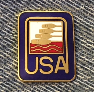 Prendedor de remo ~ Equipo de Estados Unidos ~ 1984 ~ Evento Olímpico en los Juegos de Verano de Los Ángeles - Imagen 1 de 2