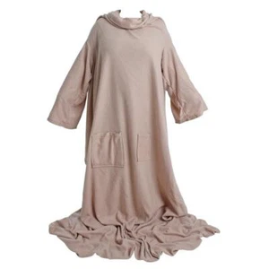 Ärmeldecke Kuscheldecke XXL TV-Decke Wohndecke und Fuß- + Handytasche Taupe - Bild 1 von 12