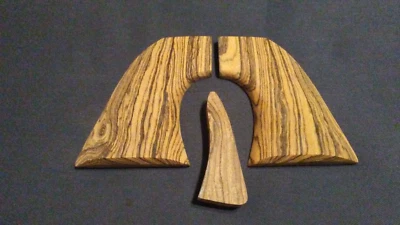 DIY 1 Piece Uberti 1873 Cattleman Grips Bocote Wood New Foto 1 de 4