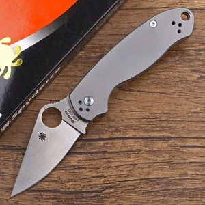 Couteau de poche tactique pliant Para militaire C223 avec manche en titane et la - Afbeelding 1 van 6