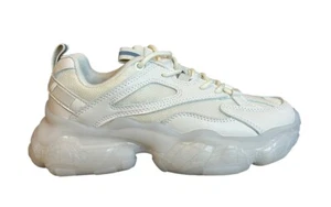 NIB BERNESS Erika Sneaker Shoe Y2K Chunky Molded Sole Casual Trendy Beige Size 6 - Picture 1 of 12
