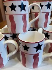 Patriotic Mugs Stars and Stripes Set of 8 Vintage by Lillian Vernon