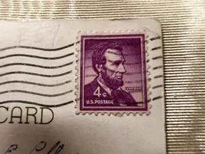 abraham lincoln 4 cent briefmarke lila sehr selten - Bild 1 von 5