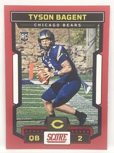 Xtra RARE RED 2023 Score Tyson Bagent RC#312 PARALLEL Bears Rookie