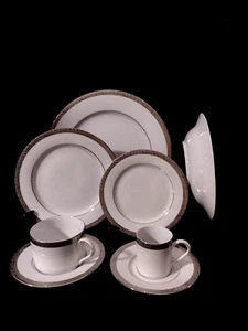 8 Pcs. PLATINUM FILIGREE NIKKO (1) 8 Pc. Place Setting DISCONTINUED 1996-2014 - Picture 1 of 8