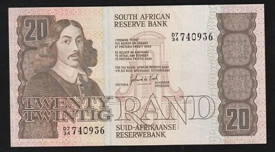 South Africa, 20 Rand,  1984, P-121, XF+ Banknote - Image 1 of 2