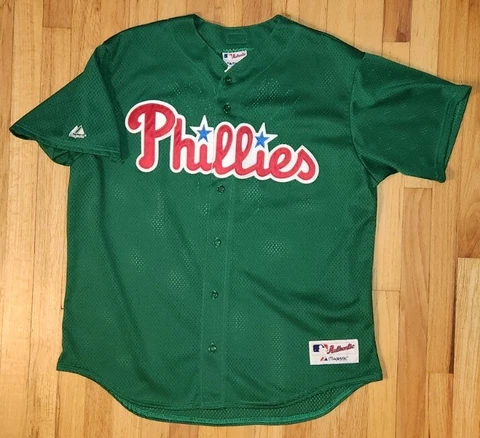 *RARE* Philadelphia PHILLIES St. Patricks HOWARD Jersey Men XL baseball shirt Cover