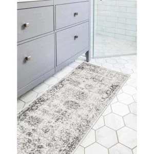 Unique Loom Runner Rug 3.3ftW x 16.4ftL With Stain Resistant Indoor in Gray - Picture 1 of 11