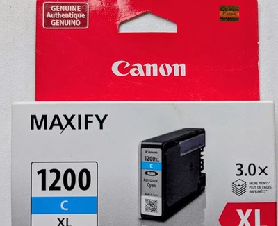 Tanque de tinta cian original OEM Canon Maxify 1200 XL nuevo en caja ¡sellado de fábrica! Foto 1 de 4
