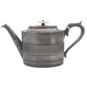 Antique Shaw & Fisher Silver Plated Teapot Sheffield c1900s 27cm Ornate Design - Picture 1 of 18