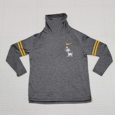 Nike Iowa Hawkeyes Funnel Neck Swoosh Active Shirt Gray Women's Size L Excellent - Image 1 of 4