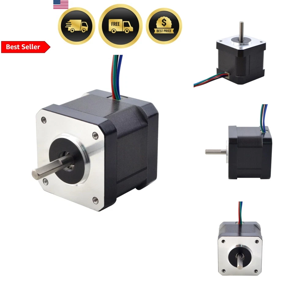 Stepper Motor Nema 17 0.9 Deg Bipolar 36Ncm 42x42x40mm 4-Wires DIY - Image 1 of 4