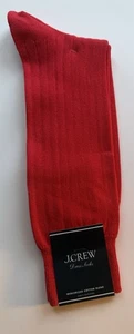 J Crew Ribbed Dress Socks Mens One Size Red Soft Stretchy - Picture 1 of 1