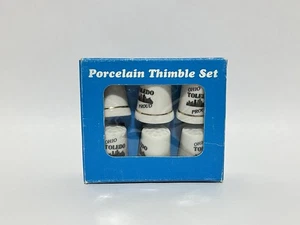 Juego de 6 dedales de porcelana, Toledo Ohio Orgulloso, con caja, juego de regalo coleccionable - Imagen 1 de 9
