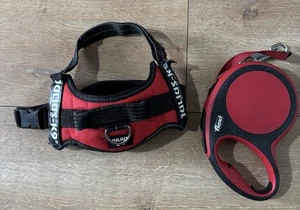 Julius-K9 Red Harness, Flexi Dog Lead 8 Meters Long - Picture 1 of 4