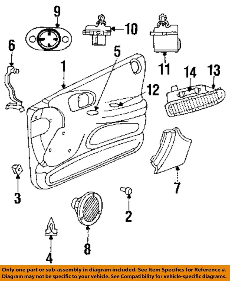 CHRYSLER OEM 93-04 300M Front Door Interior Trim-Pull Pocket Bracket 4628691AB - Image 1 of 1