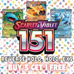 Pokemon Scarlet & Violet 151: Choose Your Card! Master Set - Reverse Holo and EX - Picture 1 of 185