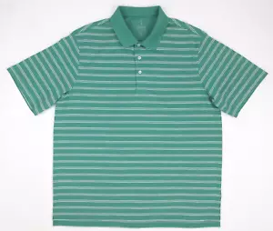 Bobby Jones Performance Golf Polo Green/White Stripe XXL - Picture 1 of 5