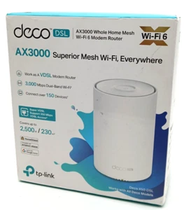 TP Link Deco X50-DSL MX-2000 Whole Home Mesh Wifi-6 VDSL Modem Router White - Photo 1/6