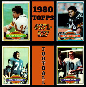 1980 Topps NFL Football Cards #371-527 - Pick A Card - BUY2GET4FREE!