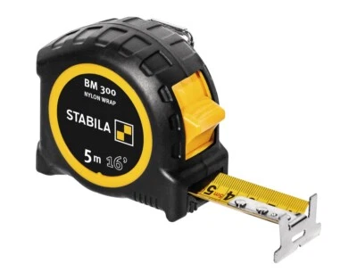 Stabila BM 300 Heavy Duty Robust Tape Measure 5m/16ft (Width 27mm) - Image 1 of 2