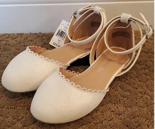 OFF WHITE Scarpe basse eleganti Falls Creek CHIARRA bianco sporco taglia 1 2 3 4 scintillanti nuove con etichette