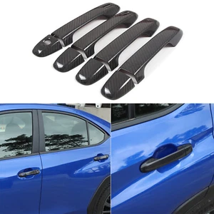 4PC Side Door Handle Panel Trims For Subaru WRX VB STI S4 2022-2024 Carbon Fiber - Picture 1 of 18