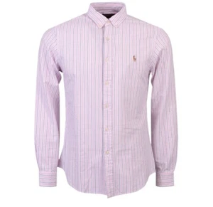 Ralph Lauren rosa Streifen Oxford blau Pony Symbol Logo Gr. Small - Bild 1 von 10