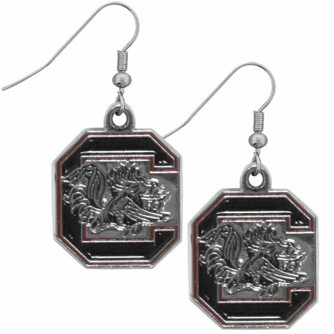 South Carolina Gamecocks Dangle Earrings (Chrome) NCAA Licensed Jewelry Cover