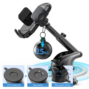 Car Phone Holder Dashboard Windshield Phone Mount Universal for iPhone Samsung - Picture 1 of 20