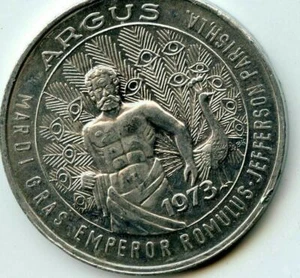 Mardi Gras Doubloon Krewe of Argus 1983 Aluminum - Picture 1 of 2
