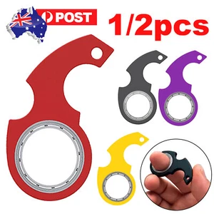 Keychain Fidget Spinner Stress Relief Toys Cool Keyring Relieving Boredom 1/2pcs - Picture 1 of 16