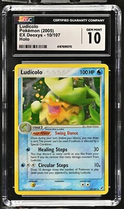 Pokemon CGC 10 Gem Mint Ludicolo 10/107 EX Deoxys Holo Rare 2005 Pop 6 - Bild 1 von 2