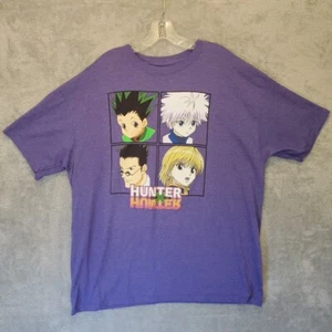 Hunter X Hunter Graphic Shirt Mens Tag Size XL Purple Pullover Short Sleeve Crew - Picture 1 of 6