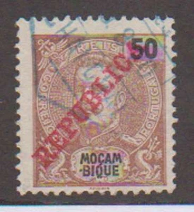 B9606: Mozambique #105, Blue Chai Chai Cancel - Picture 1 of 1