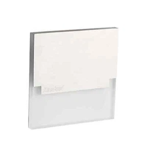 segnapasso led sabik scala 0,80 watt 12 volt bianco caldo alluminio quadrato - Foto 1 di 2